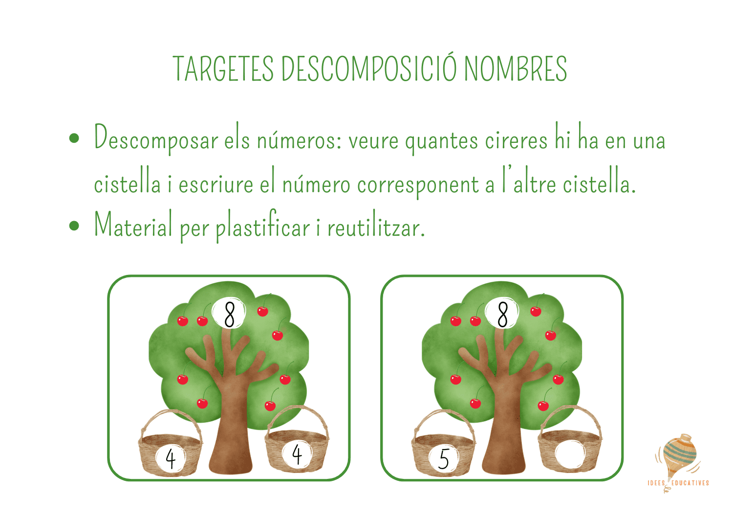 Targetes descomposició números