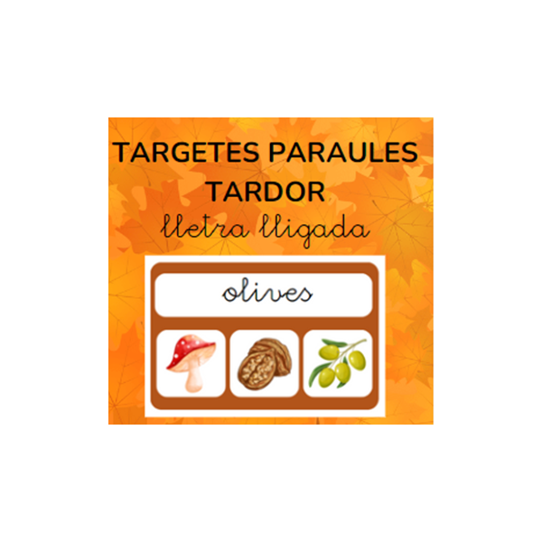 TARGETES PARAULES TARDOR lletra lligada