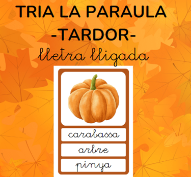 Tria la paraula - TARDOR - lletra lligada