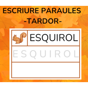 Escriure paraules - TARDOR