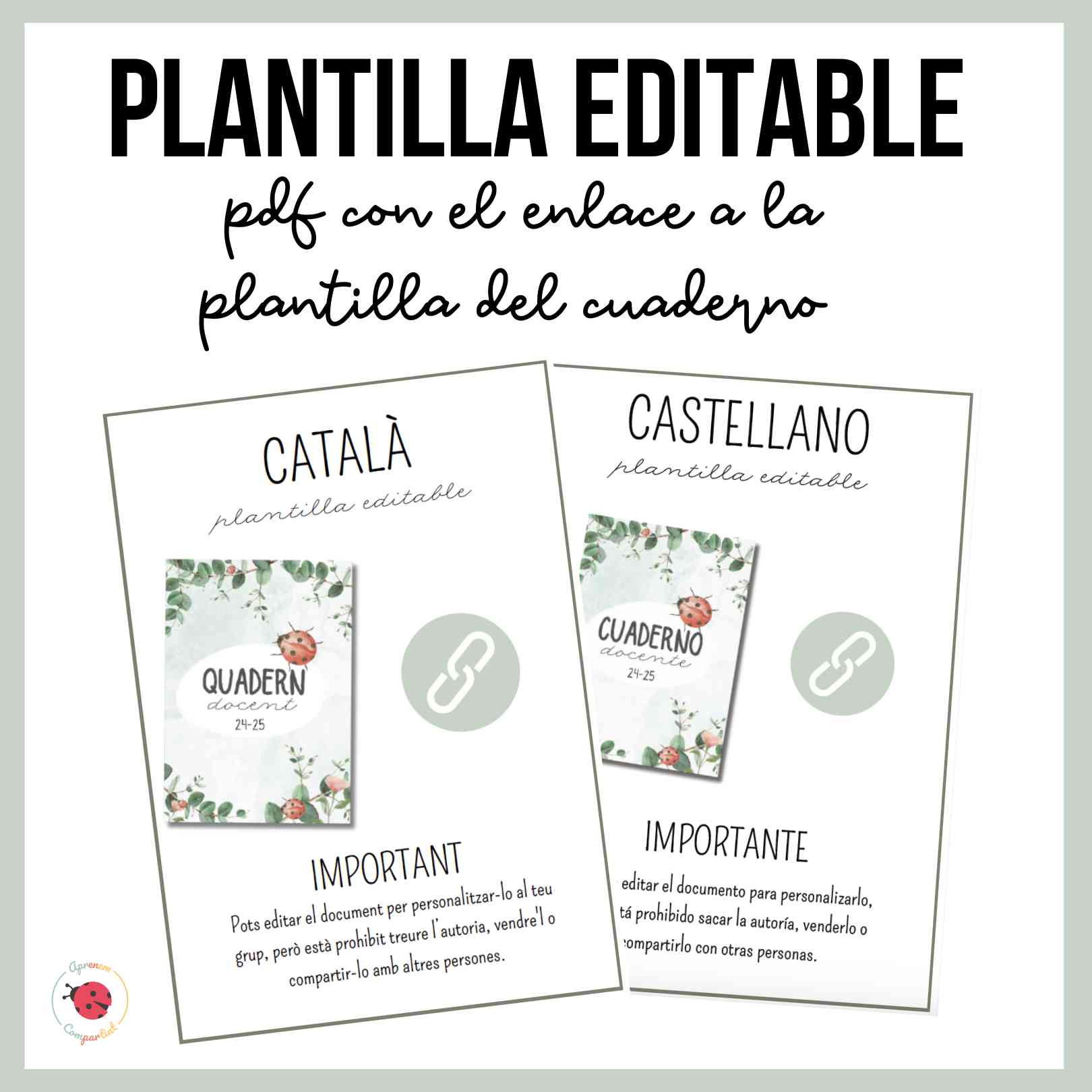 PLANTILLA 100% editable_QUADERN DOCENT_CUADERNO DOCENTE