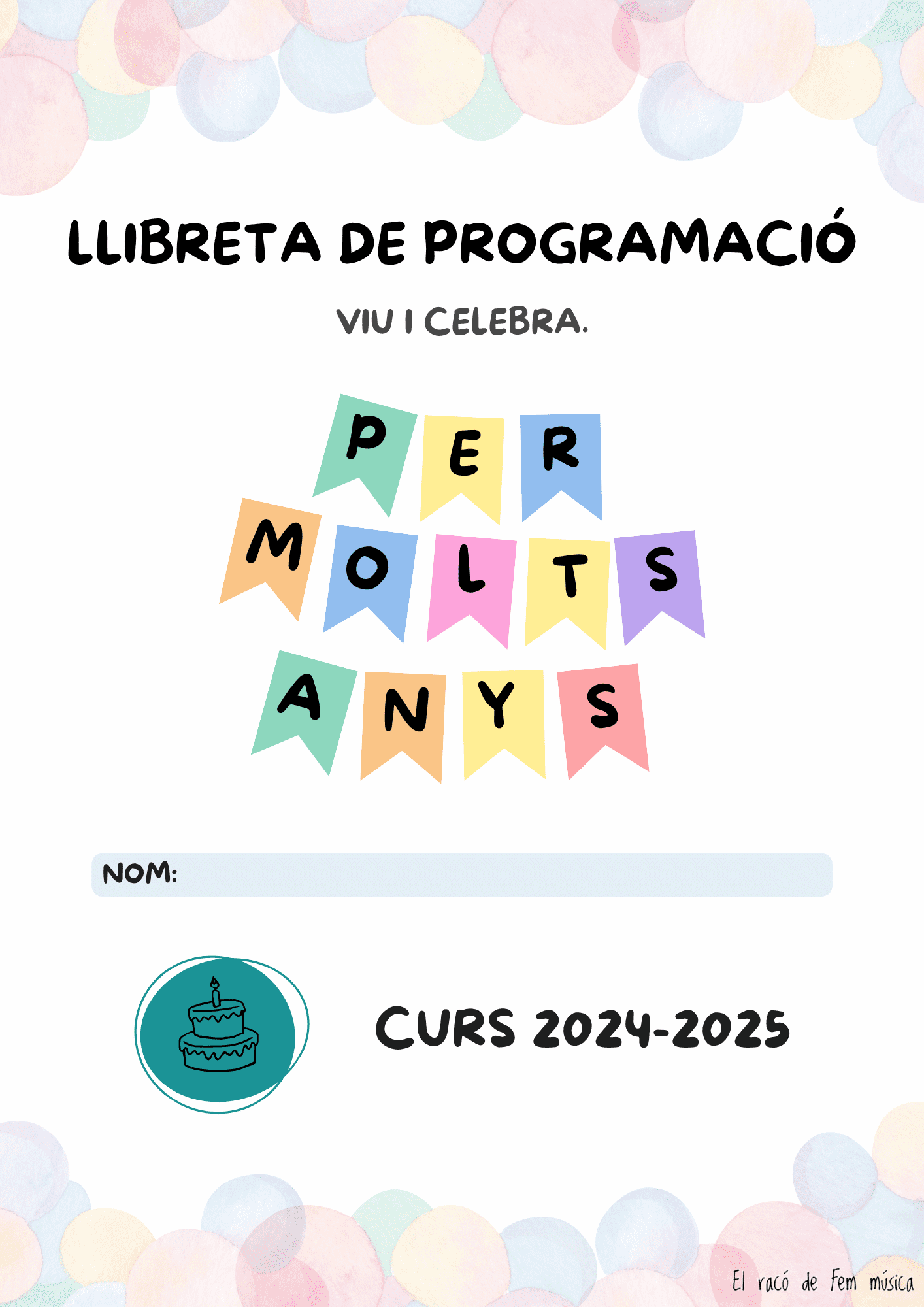 LLIBRETA PROGRAMACIÓ AMB EXTRA PER A MESTRES DE MÚSICA