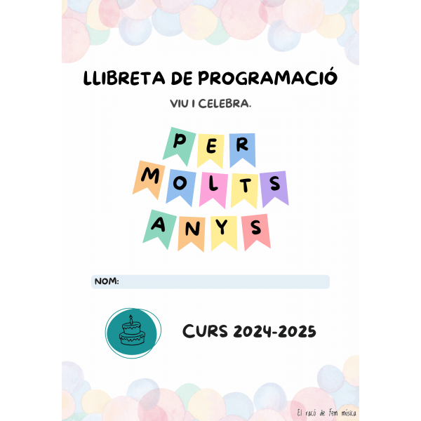 LLIBRETA PROGRAMACIÓ AMB EXTRA PER A MESTRES DE MÚSICA