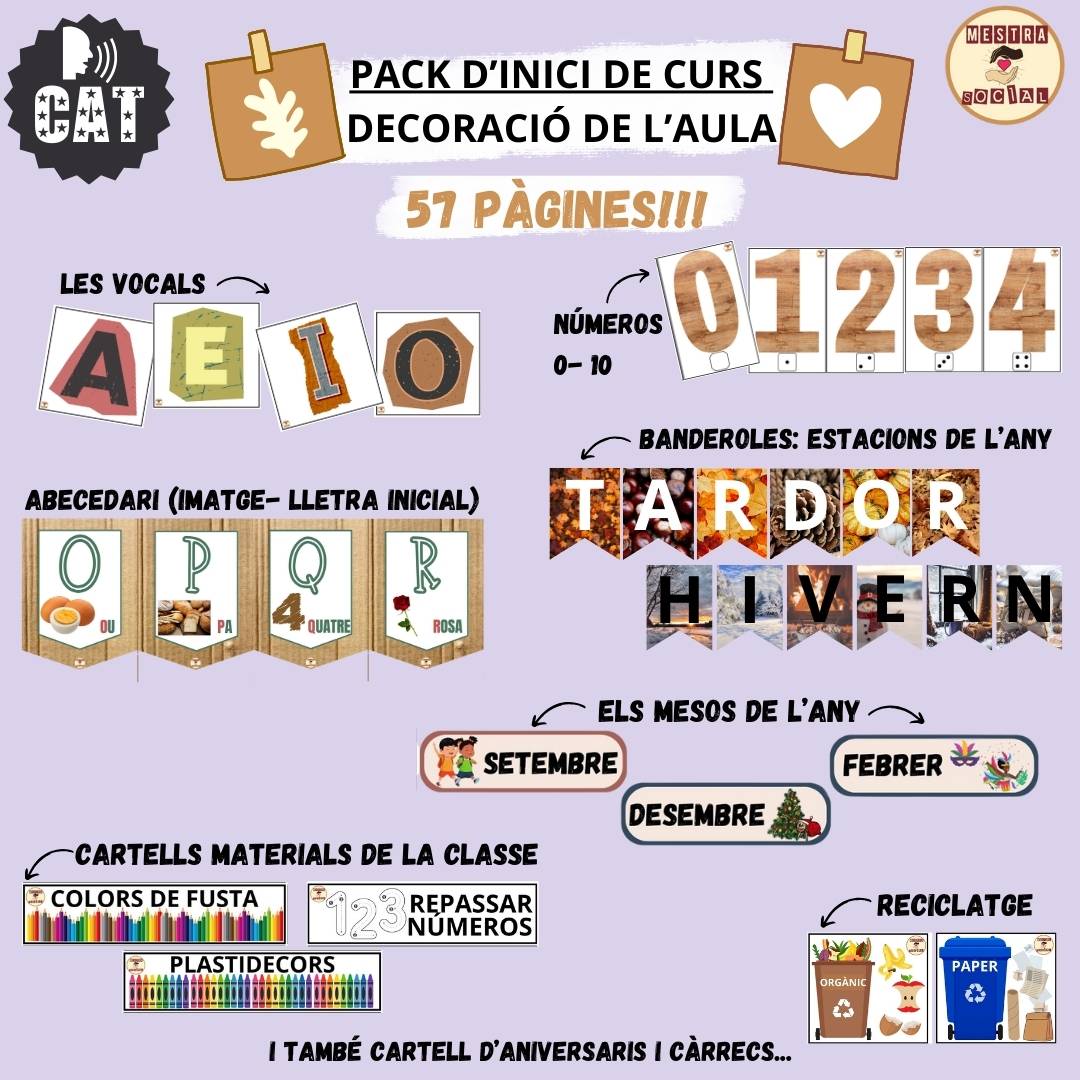 PACK INICI CURS (DECORACIÓ CLASSE)