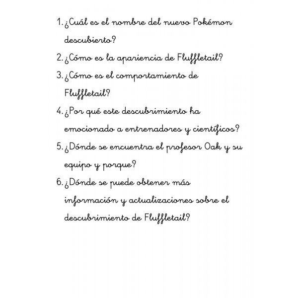 Noticia pokemon con comprensión lectora y instruciones para escribir una