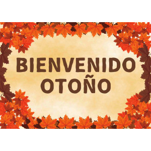 cartel bienvenido otoño