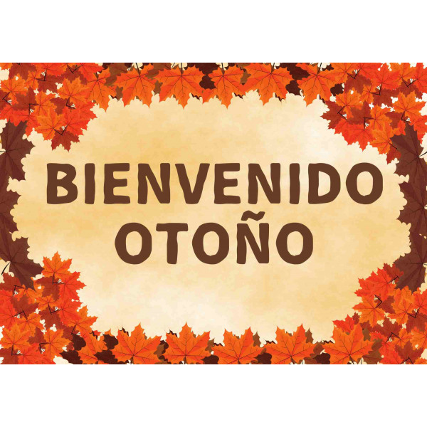 cartel bienvenido otoño