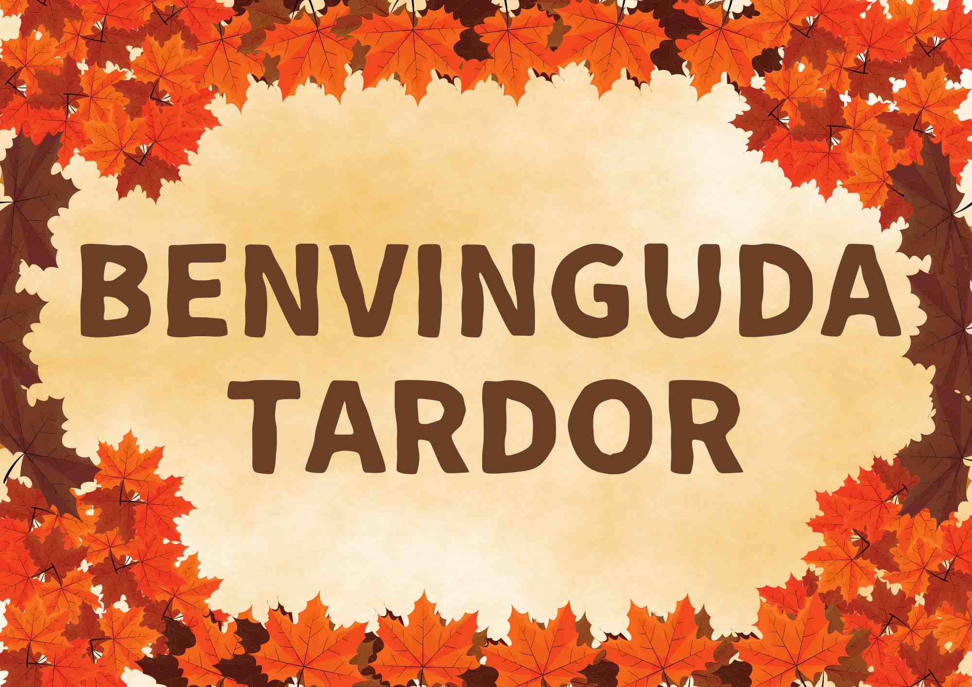 Cartell benvinguda tardor