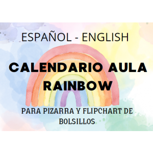 Calendario aula Rainbow español-inglés