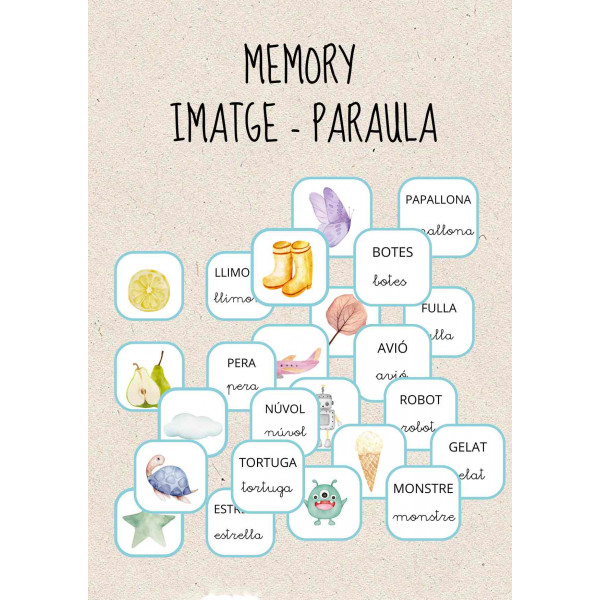 Memory imatge - paraula català