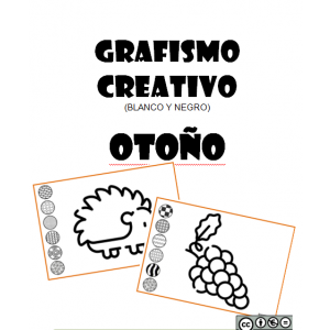 Grafismo creativo en blanco y negro - otoño