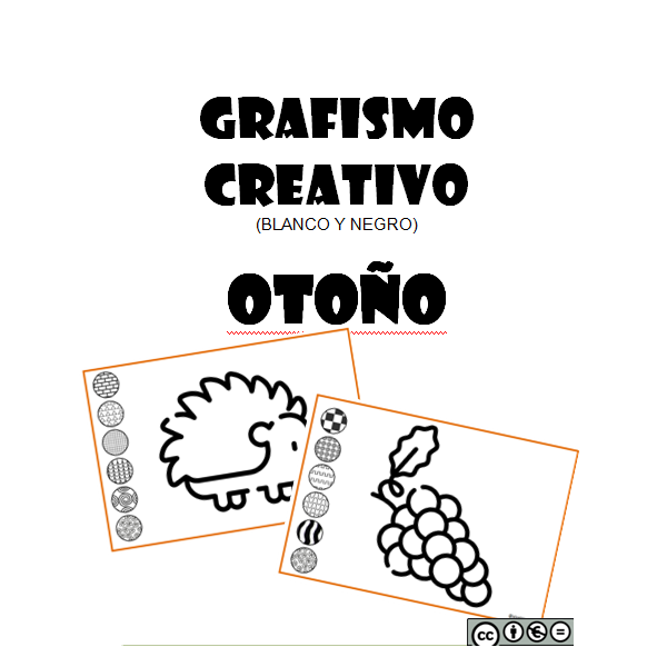 Grafismo creativo en blanco y negro - otoño