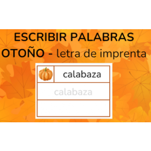 Escribir palabras OTOÑO - imprenta