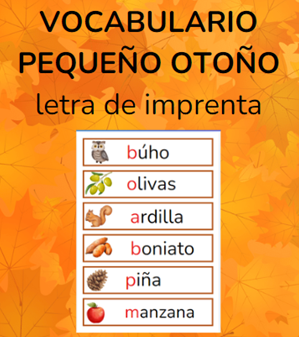 Vocabulario pequeño OTOÑO imprenta