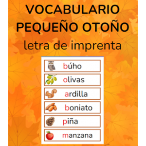 Vocabulario pequeño OTOÑO imprenta