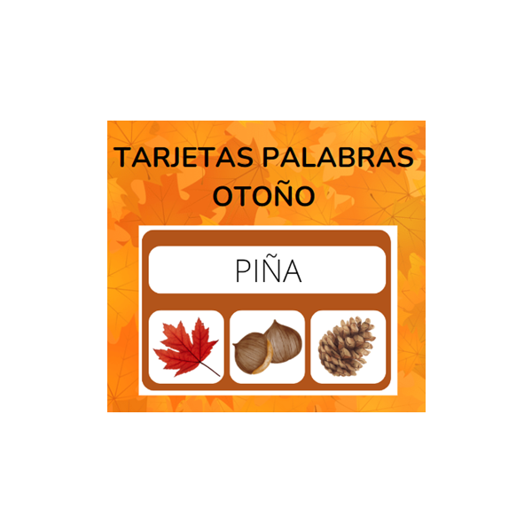 Tarjetas palabras otoño