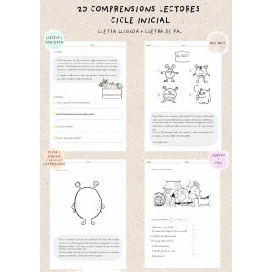 20 Comprensions lectores cicle incial ( lletra pal + lletra lligada)