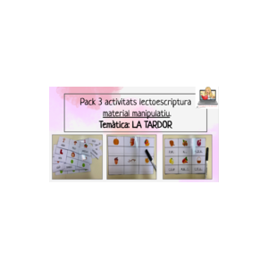 PACK 3 ACTIVITATS MANIPULATIVES LA TARDOR, LECTURA I ESCRIPTURA PARAULES.