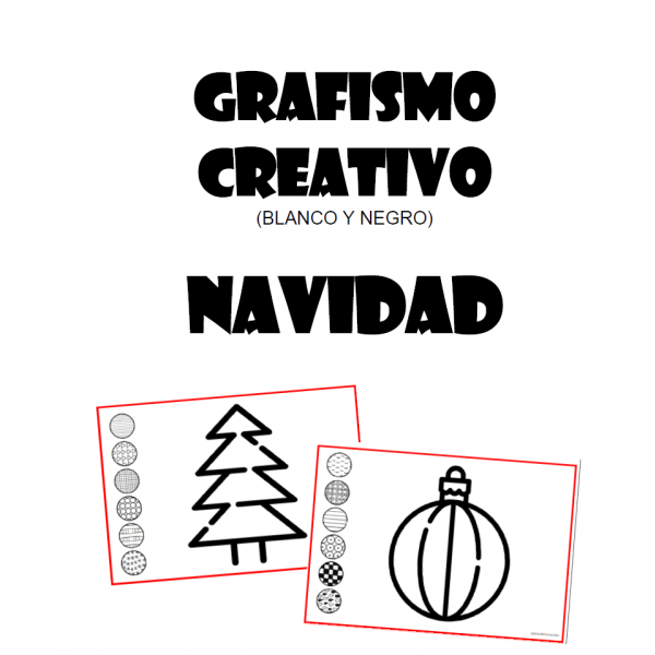 Grafismo creativo en blanco y negro - navidad