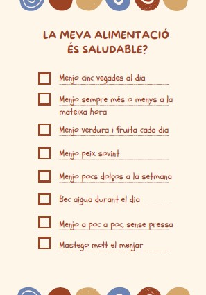 Checklist alimentació saludable