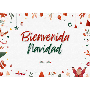 Cartel bienvenida Navidad