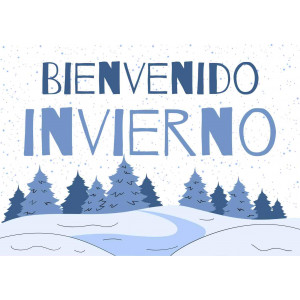 Cartel bienvenido invierno