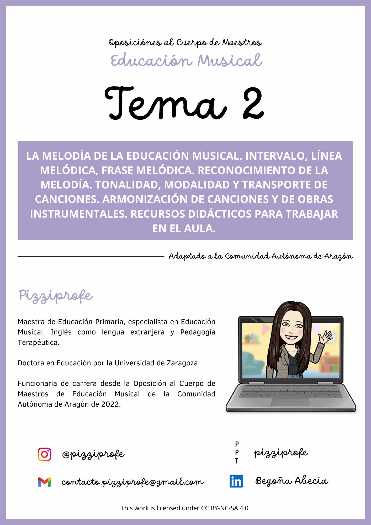 Tema 2 - Oposición al Cuerpo de Maestros de Educación Musical - Aragón