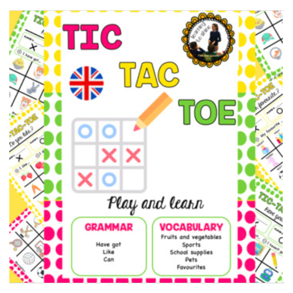 TIC-TAC-TOE: Grammar + vocabulary games