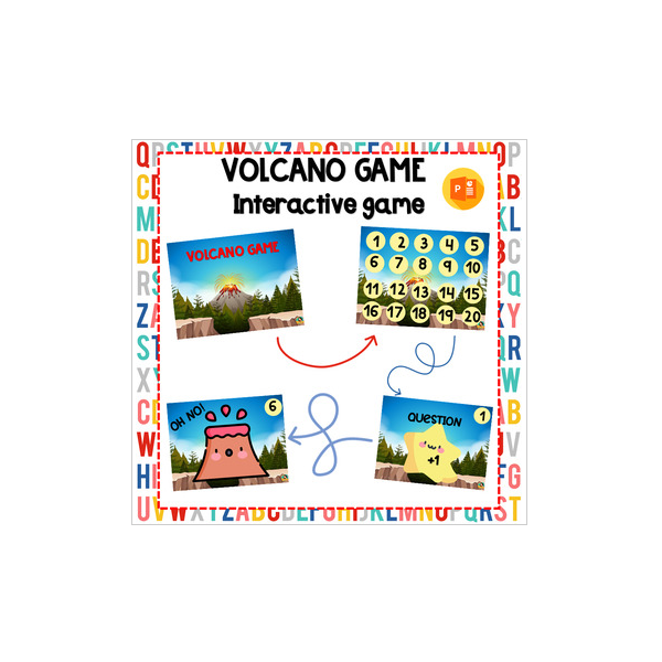 VOLCANO GAME TEMPLATE POWERPOINT