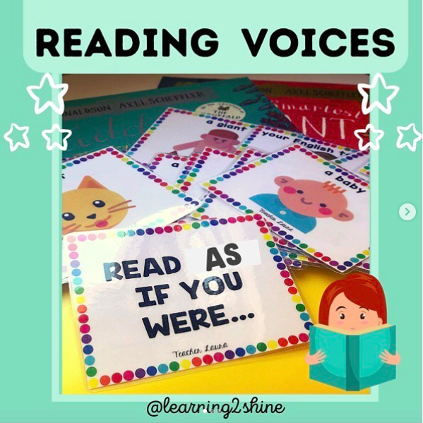 Profes Papel Tijera READING VOICES READ AS IF YOU WERE... CARDS