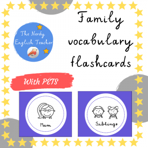 Family vocabulary flashcards