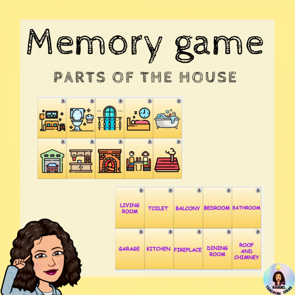 Memory game: parts of the house.