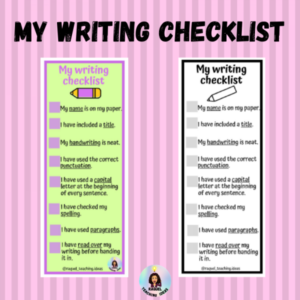 My writing checklist