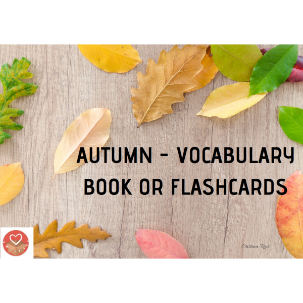 Autumn vocabulary book or flashcards