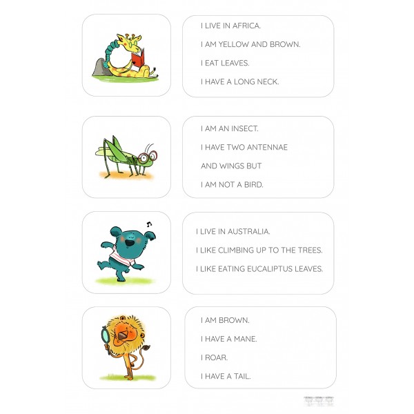 Illustrated english animal riddles