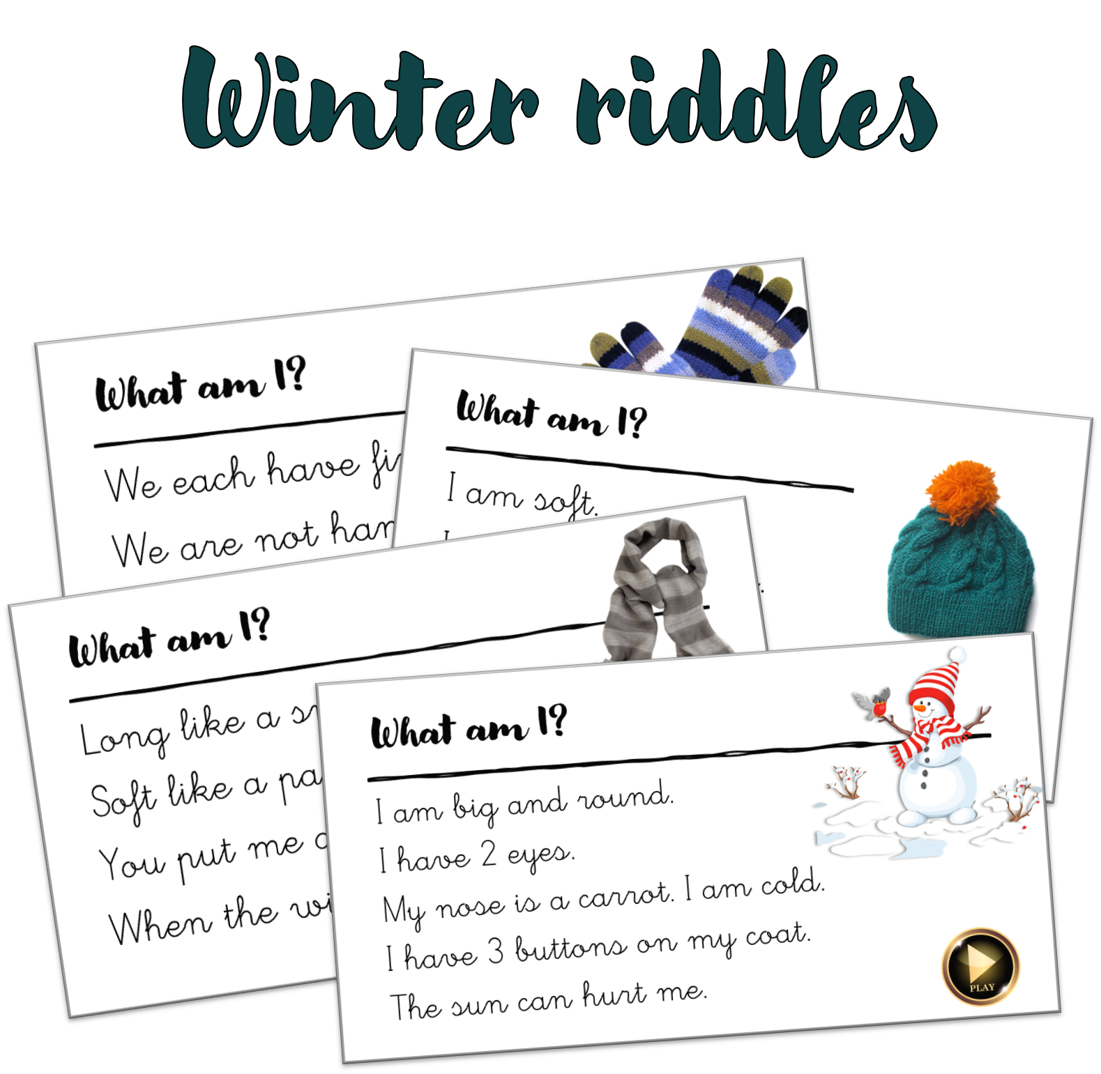 Profes Papel Tijera Winter Riddles