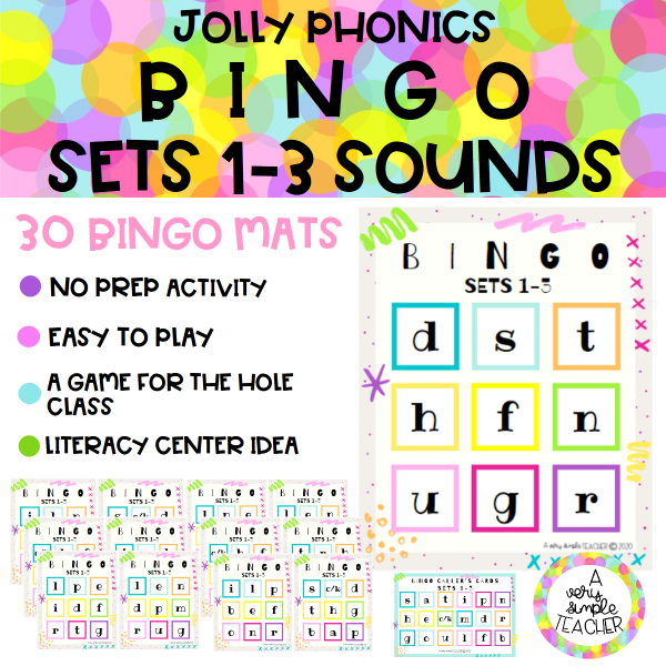 JOLLY PHONICS Bingo Sets 1-3 sounds