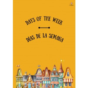 Casitas con los días de la semana en inglés y español