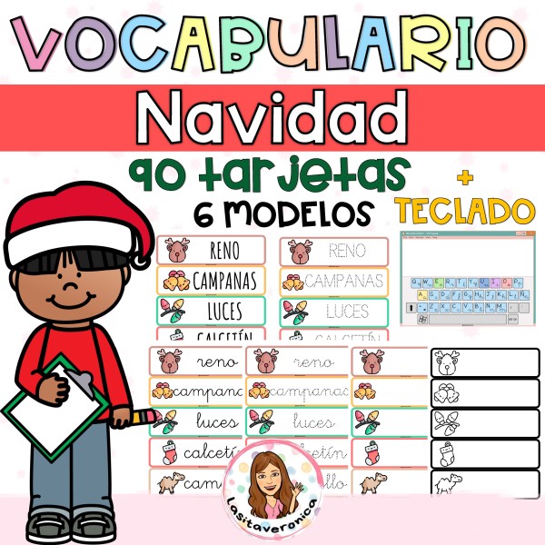 Vocabulario Navidad / Christmas vocabulary +Teclado