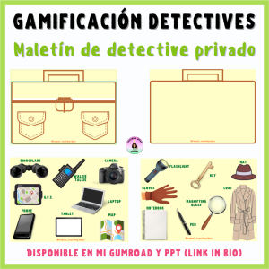 Set de detective privado (maletín y objetos)