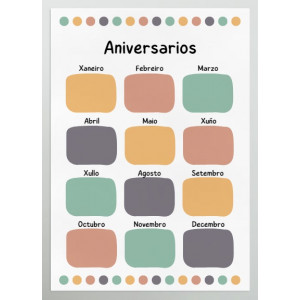 Póster: Aniversarios na aula