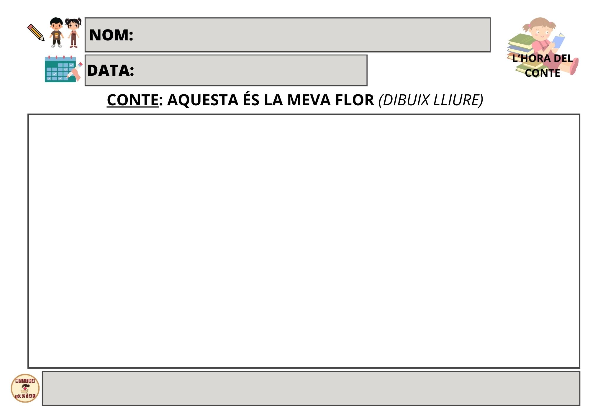 DIBUIX DEL CONTE "AQUESTA ÉS LA MEVA FLOR" (PRIMAVERA)