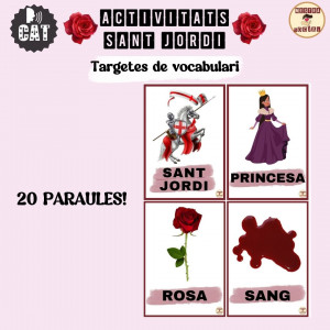 SANT JORDI - TARGETES VOCABULARI (FLASHCARDS)