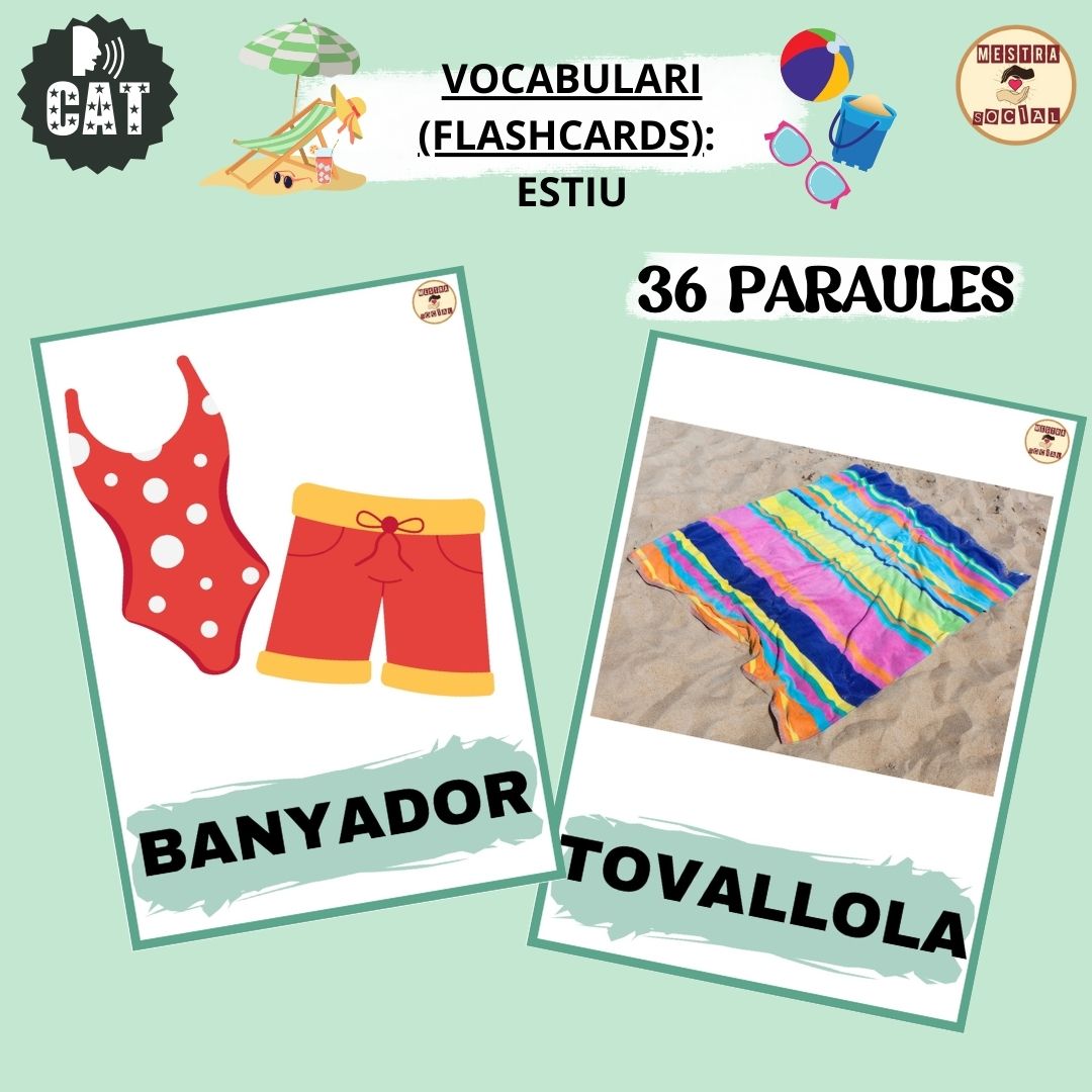 VOCABULARI ESTIU (FLASHCARDS)