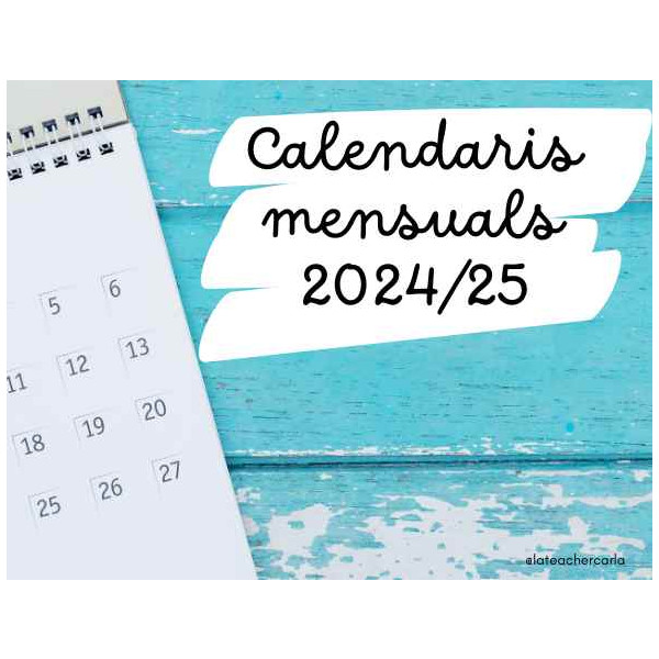 Calendario mensual 24/25