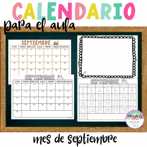 Calendario para el aula: mes de septiembre