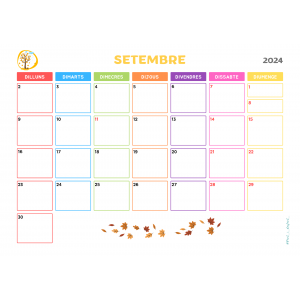 Calendari mensual curs 24/25