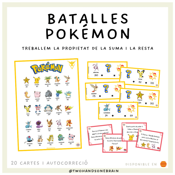 BATALLES POKÉMON - Propietat de la suma i la resta.