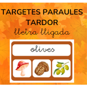 TARGETES PARAULES TARDOR lletra lligada