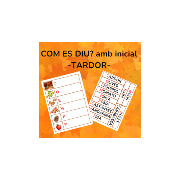 COM ES DIU? - amb inicials - TARDOR